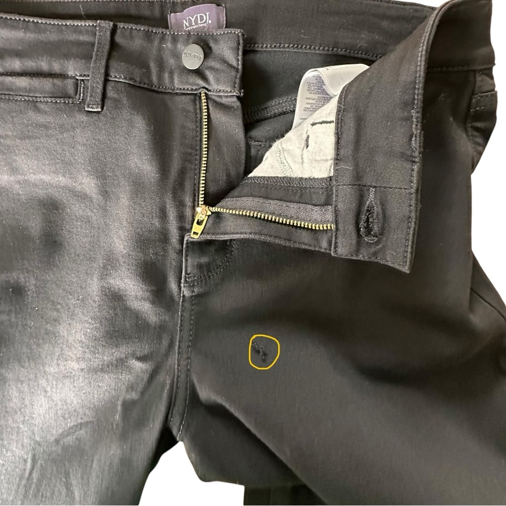 Not Your Daughter’s Jeans-Black Boot Cut Lift & Tuck Wide Hem Cool Fabric SZ 10 - Picture 10 of 14